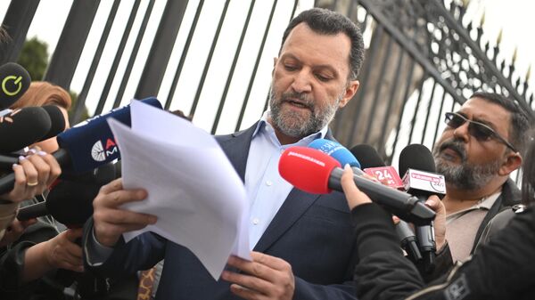 Акция протеста перед зданием Национального собрания (24 марта 2026). Еревaн - Sputnik Армения