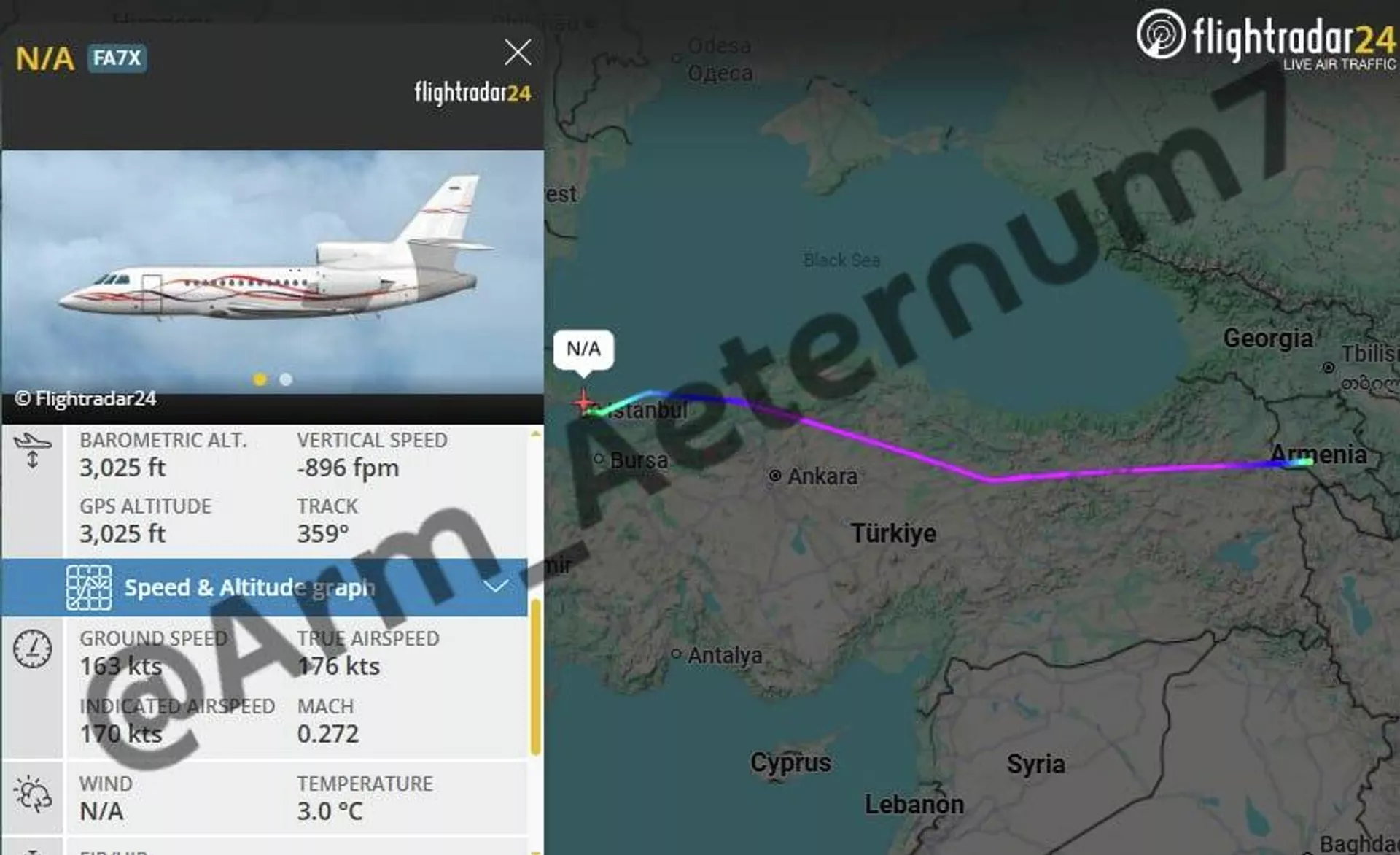 Рейс турецкого бизнес-джета из Еревана в Стамбул - Sputnik Արմենիա, 1920, 24.03.2026