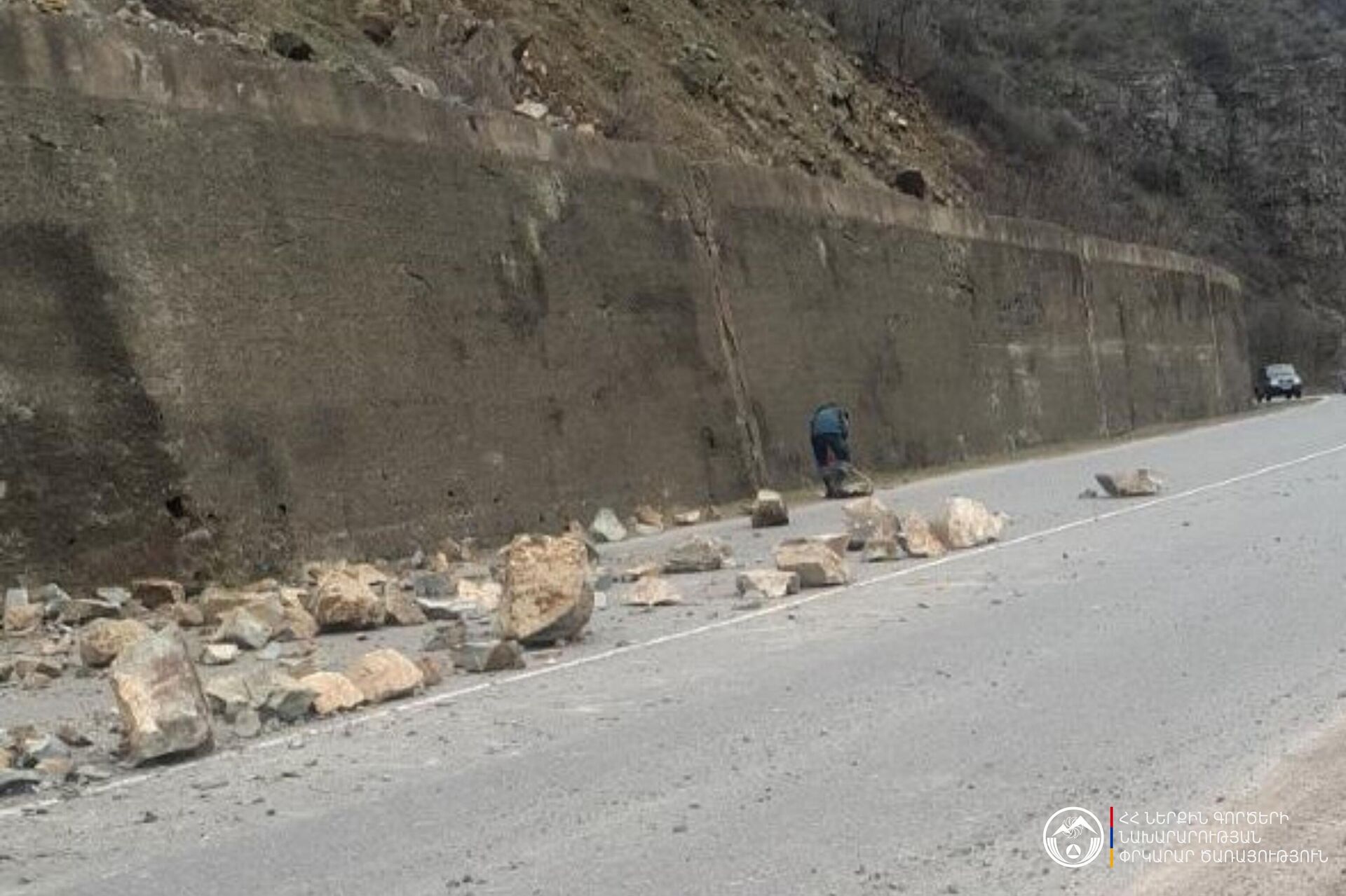 Ситуация на месте камнепада (27-28 марта 2026). Сюник - Sputnik Արմենիա, 1920, 28.03.2026