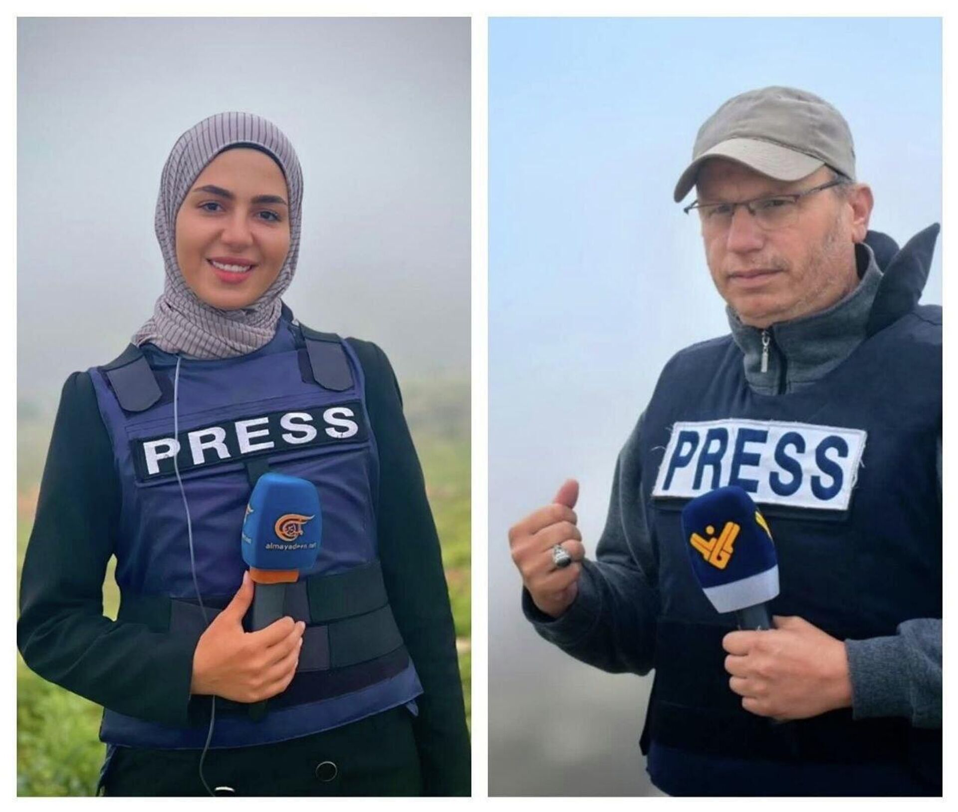 Корреспондент Аль-Маядин Фатима Фтуни и журналист Аль-Манар Али Шоайб погибли в результате израильского авиаудара (28 марта 2026). Ливан - Sputnik Армения, 1920, 28.03.2026