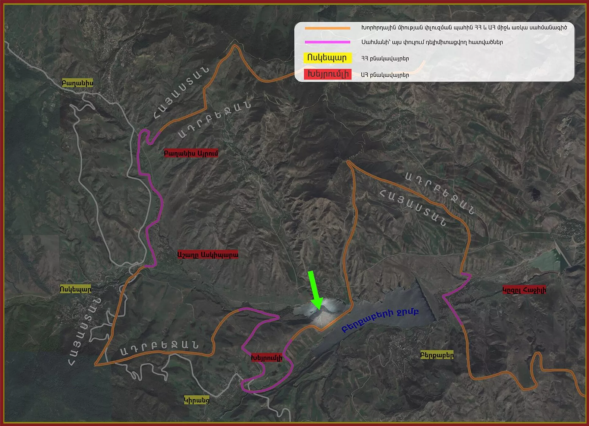 Карта участков делимитации в Тавуше Карта участков делимитации в Тавуше - Sputnik Արմենիա, 1920, 31.03.2026