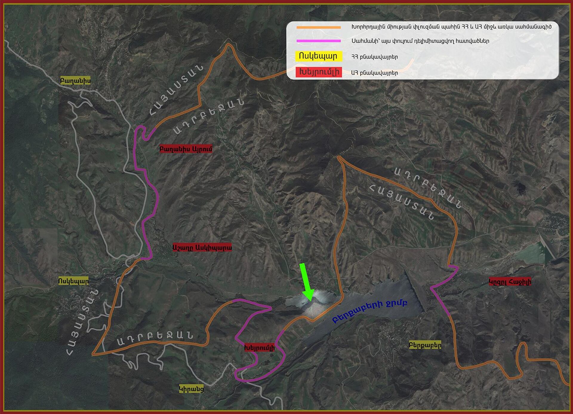 Карта участков делимитации в Тавуше - Sputnik Армения, 1920, 31.03.2026