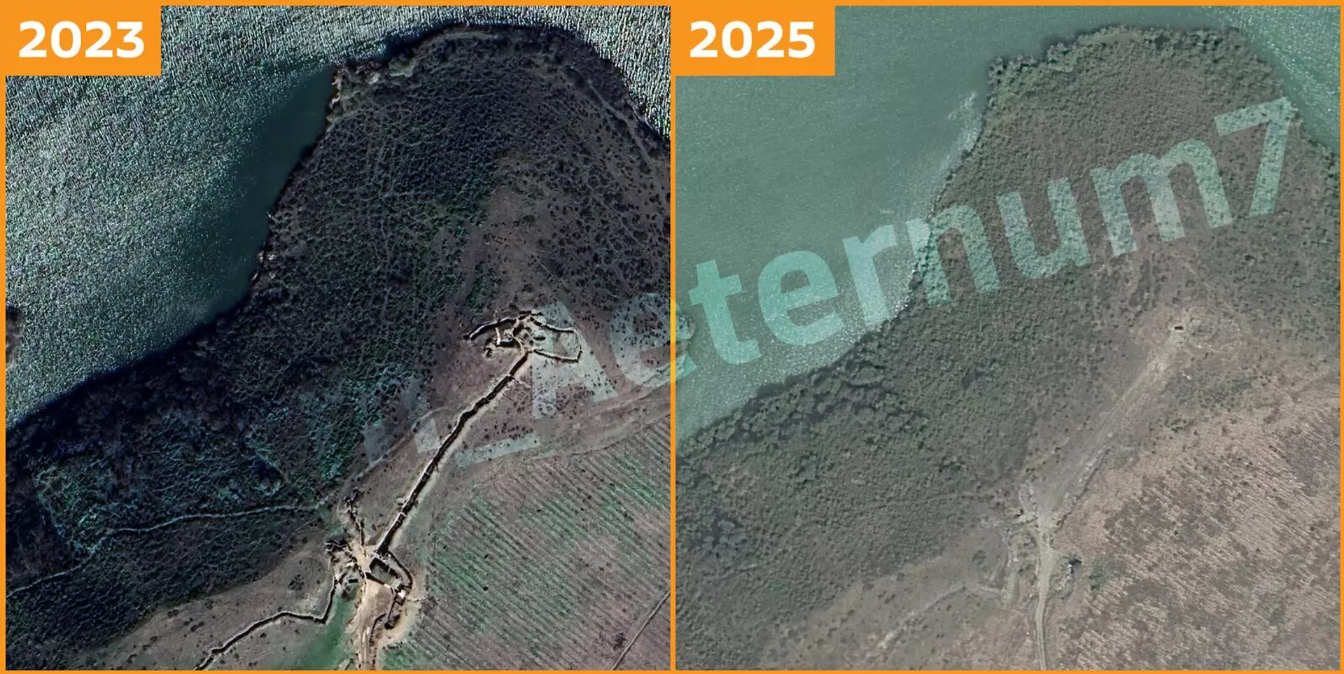 Спутниковые снимки района расположения позиции ВС Армении в 2023 и 2025 годах Спутниковые снимки района расположения позиции ВС Армении в 2023 и 2025 годах - Sputnik Արմենիա, 1920, 31.03.2026