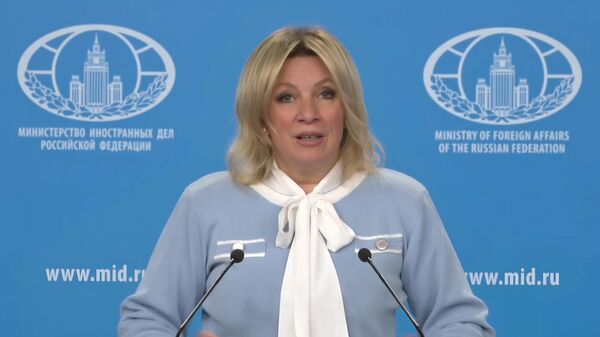 Мария Захарова проводит еженедельный брифинг (1 апреля 2026). Москва - Sputnik Армения