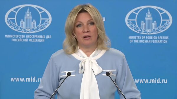 Мария Захарова проводит еженедельный брифинг (1 апреля 2026). Москва - Sputnik Армения