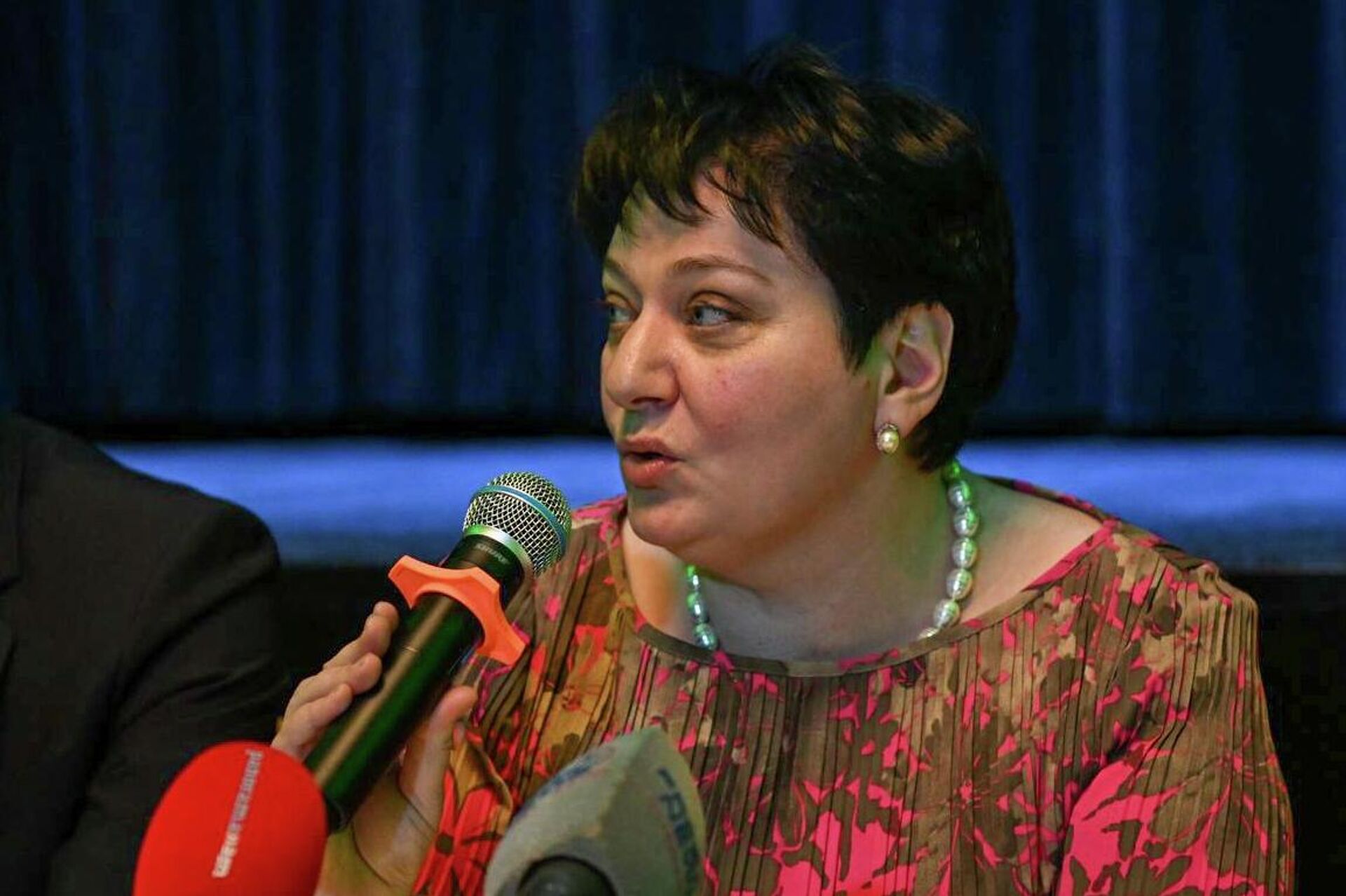 Директор кинотеатра Наири Лианна Тамразян на пресс-конференции, посвященной повторному открытию кинотеатра Наири (2 апреля 2026). Еревaн - Sputnik Армения, 1920, 02.04.2026