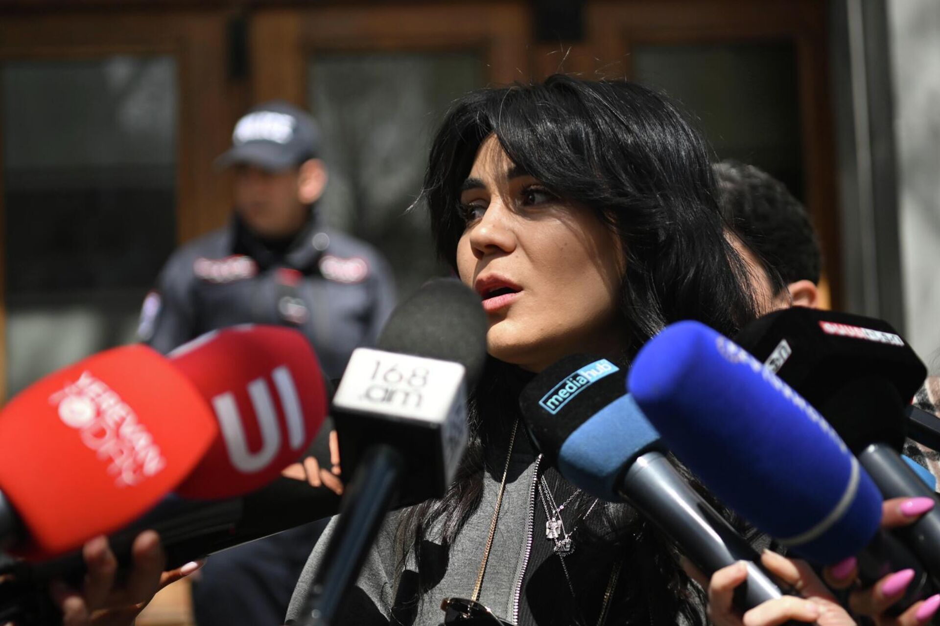 Акция в поддержку 18-летнего Давида Минасяна, арестованного после инцидента в церкви Св.Анны (9 апреля 2026). Еревaн - Sputnik Արմենիա, 1920, 09.04.2026