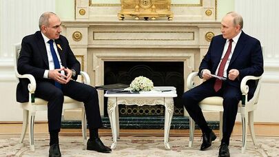 Встреча премьер-министра Никола Пашиняна с президентом РФ Владимиром Путиным (1 апреля 2026). Москвa