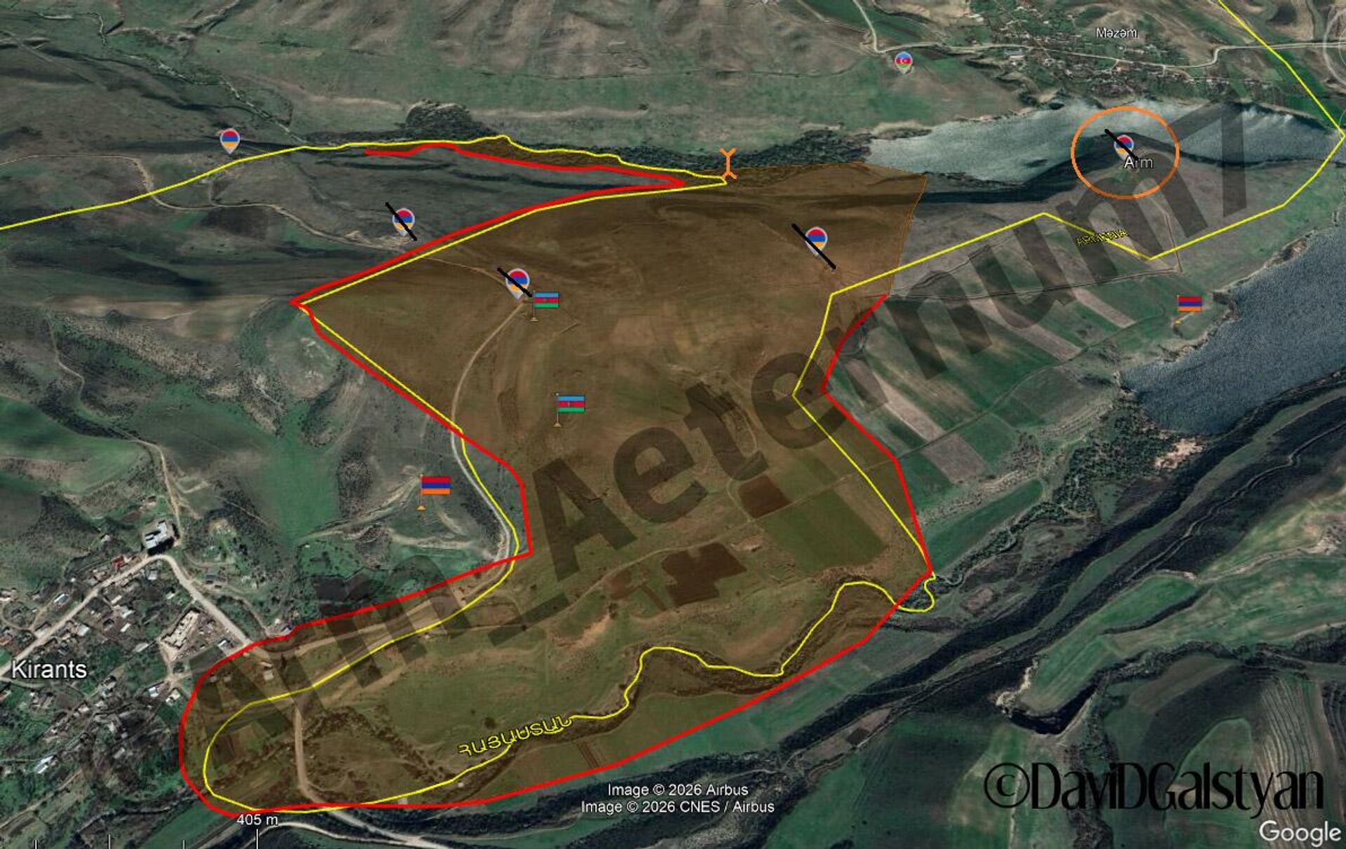 Армяно-азербайджанская граница в районе села Киранц Тавушской области - Sputnik Армения, 1920, 09.04.2026