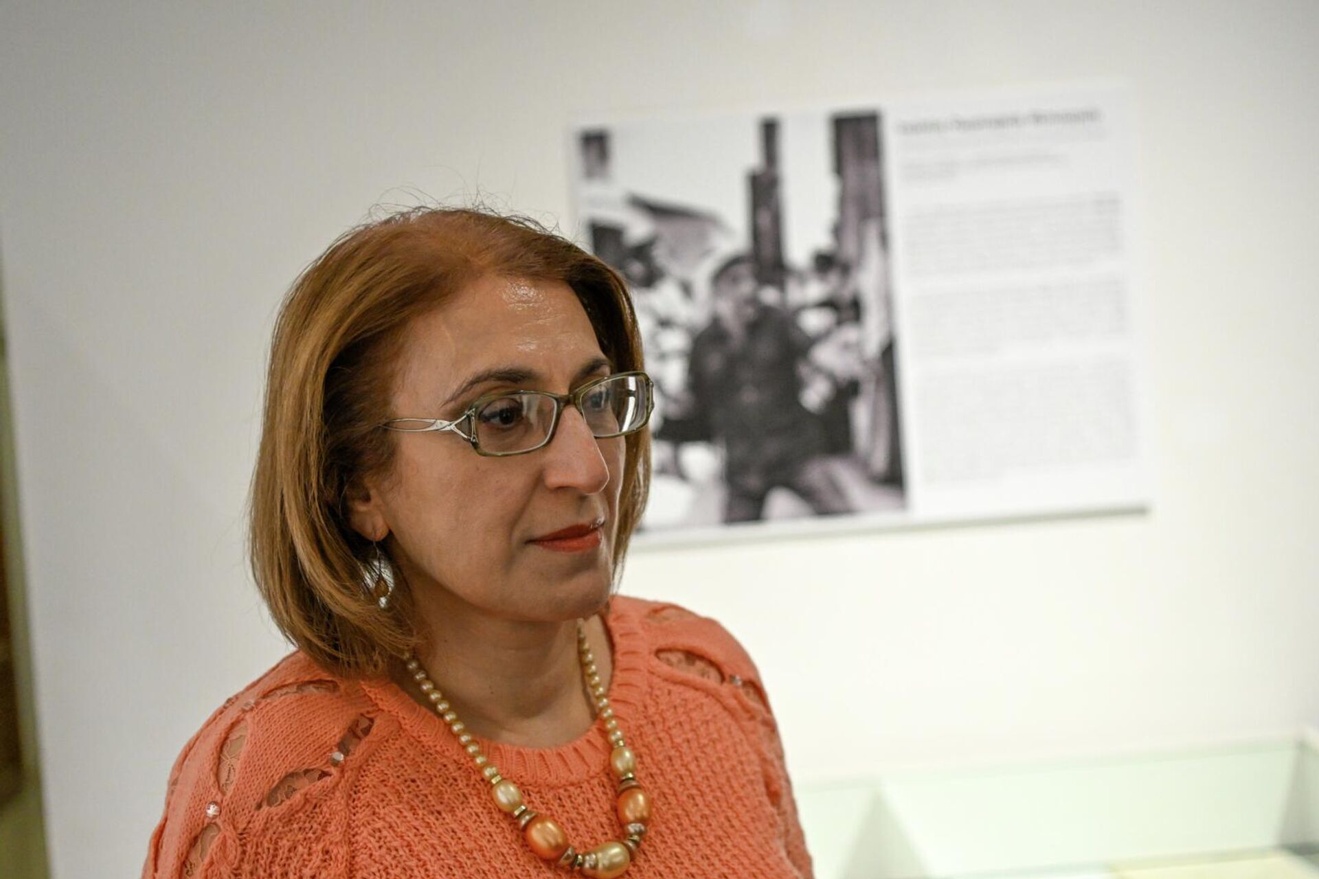 Киновед Сирануйш Галстян на открытии выставки Эдмон Кеосаян 90 (16 апреля 2026). Еревaн Киновед Сирануйш Галстян на открытии выставки Эдмон Кеосаян 90 (16 апреля 2026). Еревaн - Sputnik Армения, 1920, 16.04.2026