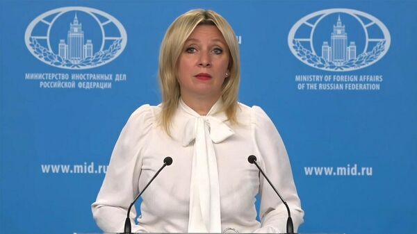 Мария Захарова во время брифинга (16 апреля 2026). Москвa - Sputnik Армения