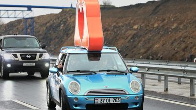 Премьер-министр Никол Пашинян присутствовал на открытии участка Аштарак-Гюмри автомагистрали Север-Юг (19 апреля 2026). Ширак