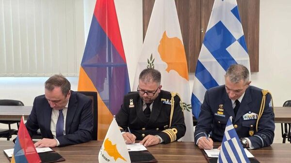 Հայաստան–Հունաստան–Կիպրոս համագործակցության ծրագրի ստորագրումը - Sputnik Արմենիա