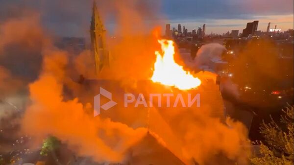 Пожар в одной из старейших церквей Нью-Йорка - Sputnik Армения