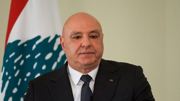 Президент Ливана Жозеф Аун на совместной пресс-конференции с президентом Германии (16 февраля 2026). Ливан - Sputnik Армения