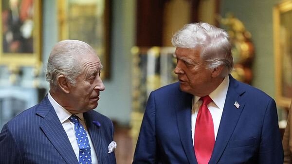 Король Великобритании Карл III и президент США Дональд Трамп  - Sputnik Армения