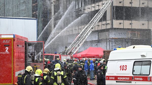 Пожар в строящемся ЖК в Москве - Sputnik Армения