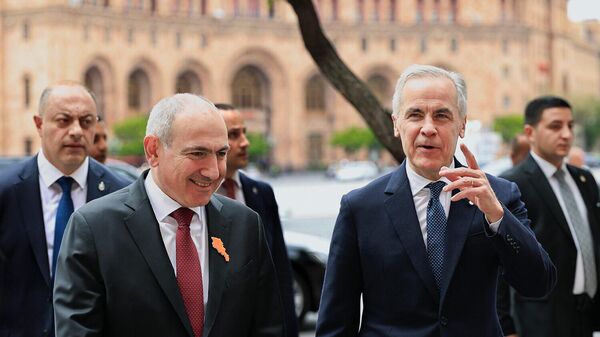 Премьер-министр Никол Пашинян встретился с премьер-министром Канады Марком Карни (3 мая 2026). Еревaн - Sputnik Армения
