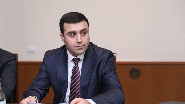 Прокурор Армавирской области Вардан Погосян на встрече с генпрокурором (12 февраля 2025). Арташат - Sputnik Армения