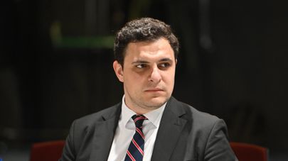 Сергей Мелконян во время круглого стола АЦССИ "Российско-американские отношения и их влияние на Армению и постсоветское пространство" (15 мая 2026). Еревaн