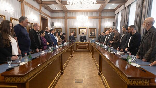 Католикос Гарегин Второй принял группу деятелей культуры (16 мая 2026). Эчмиадзин - Sputnik Արմենիա