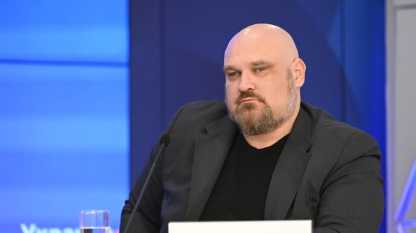 Андрей Пинчук во время пресс-конференции в Международном мультимедийном пресс-центре Россия сегодня (24 марта 2023). Москвa - Sputnik Армения