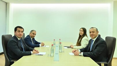 Рабочая встреча секретаря Совета безопасности Армении Армена Григоряна и помощника президента Азербайджана Хикмета Гаджиева (14 июня 2026)․ Дилижан