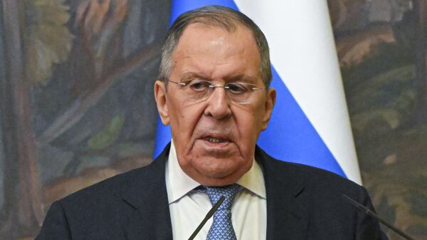 Министр иностранных дел РФ Сергей Лавров на пресс-конференции по итогам встречи с турецким коллегой (16 июня 2026). Москвa - Sputnik Армения