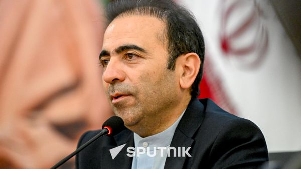 Посол Ирана Халил Ширголами во время пресс-конференции (8 июля 2026). Еревaн - Sputnik Армения