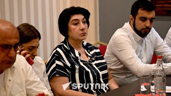 Первая пресс-конференция комиссии по правам лиц, преследуемых по политическим мотивам (14 июля 2026). Еревaн - Sputnik Արմենիա