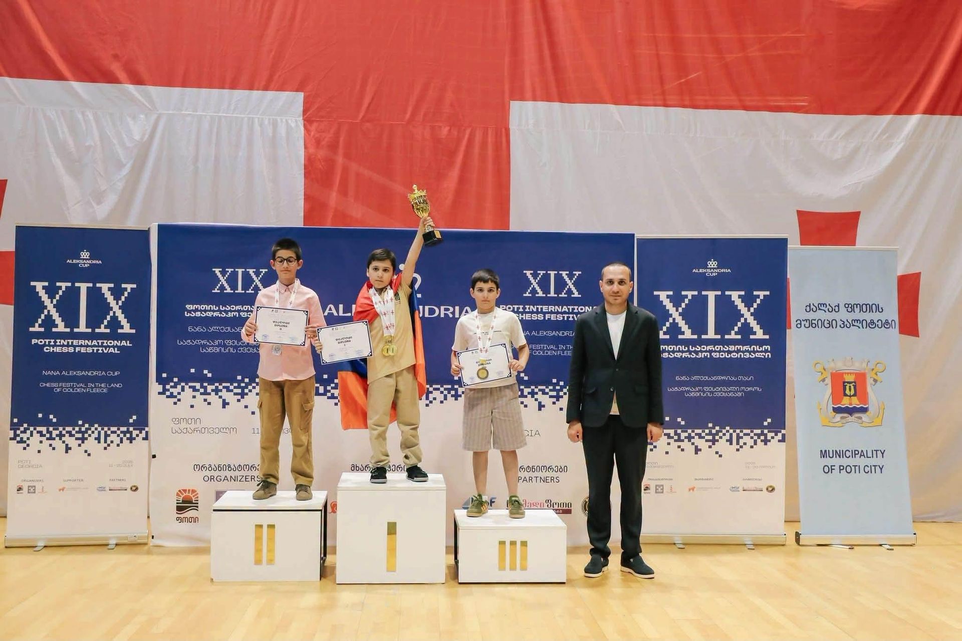 На международном шахматном турнире 19th Poti International Chess Festival Nana Aleksandria Cup, который прошел в городе Поти, Грузия, армянские шахматисты заняли ряд призовых мест. - Sputnik Армения, 1920, 22.07.2026