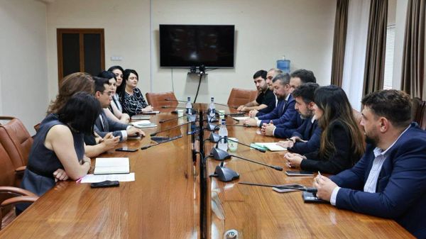 Заместители министра экономики Нарек Овакимян и Лилия Сираканян приняли представителей торговой платформы Wildberries (30 июля 2026). Еревaн - Sputnik Армения