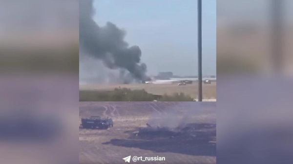 F-35 сгорел на авиабазе в Калифорнии.  - Sputnik Армения