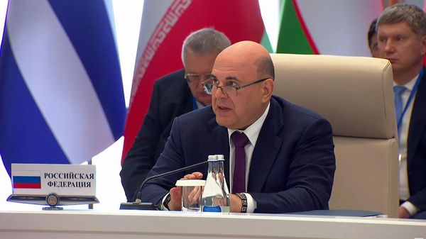 Председатель правительства РФ Михаил Мишустин во время заседания Евразийского межправительственного совета (7 августа 2026). Чолпон-Ата - Sputnik Армения