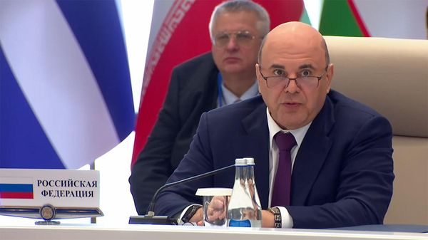 Председатель правительства РФ Михаил Мишустин во время заседания Евразийского межправительственного совета (7 августа 2026). Чолпон-Ата - Sputnik Армения