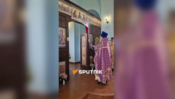 Малое освящение и первая Божественная Литургия в храме святого Николая Чудотворца села Амракиц в Лорийской области - Sputnik Армения