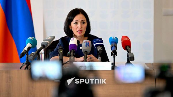 Пресс-конференция министра ОНКС Жанны Андреасян, посвященная началу нового учебного года (28 августа 2026). Еревaн - Sputnik Армения