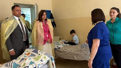 Министр здравоохранения Анаит Аванесян посетила пациентов из Бюрегавана в МЦ "Абовян" (8 сентября 2026). Абовян