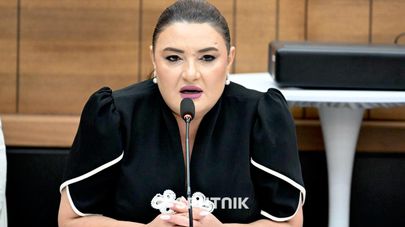Иветта Тоноян во время пресс-конференции Совета защиты Гагика Царукяна и других политзаключенных (10 сентября 2026). Еревaн