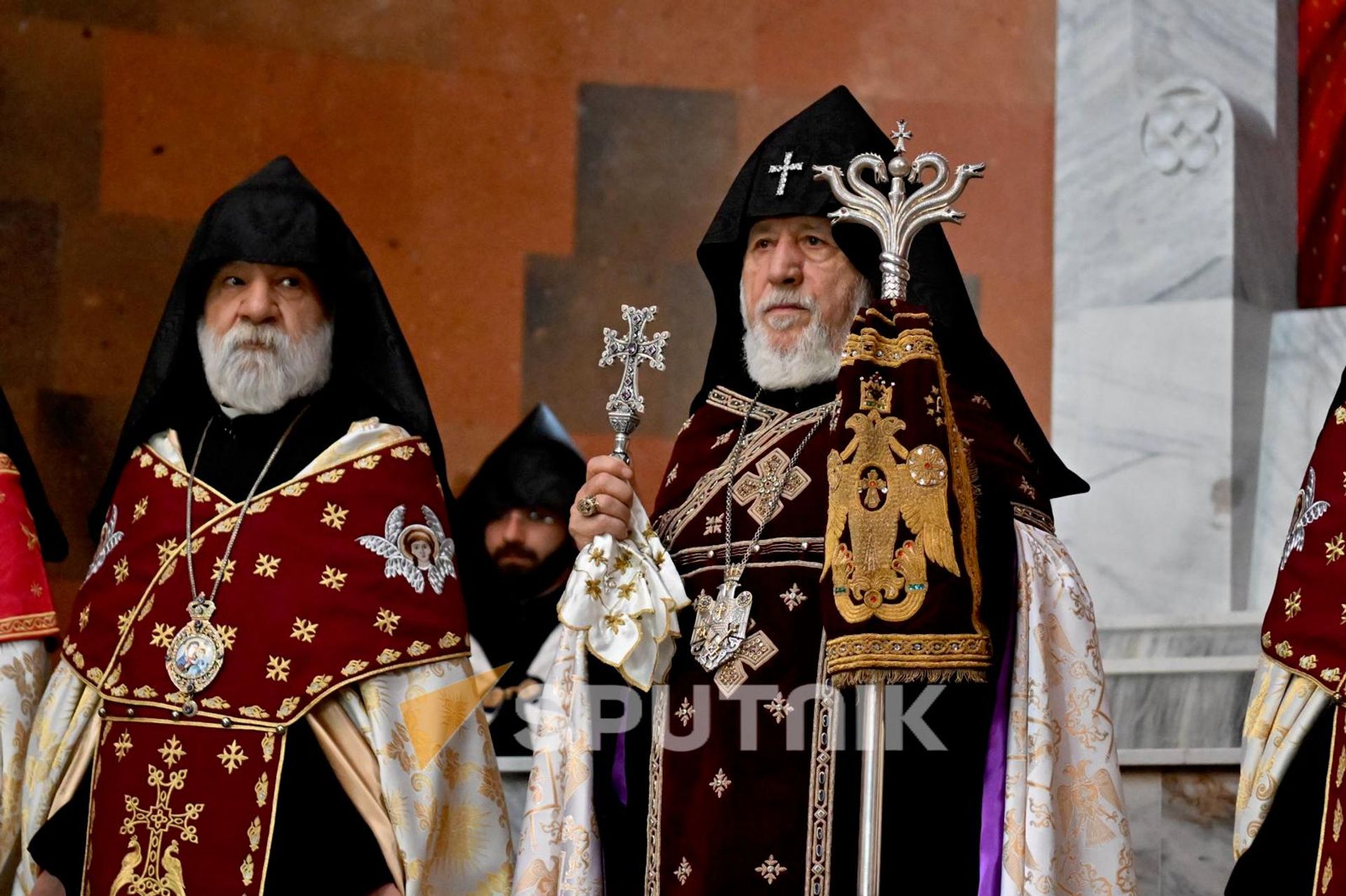 Католикос Гарегин II на церемонии освящения церкви города Бюрегаван Котайкской епархии (19 сентября 2026). Котайк - Sputnik Армения, 1920, 19.09.2026