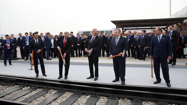 Открытие железной дороги Баку – Тбилиси – Карс - Sputnik Армения