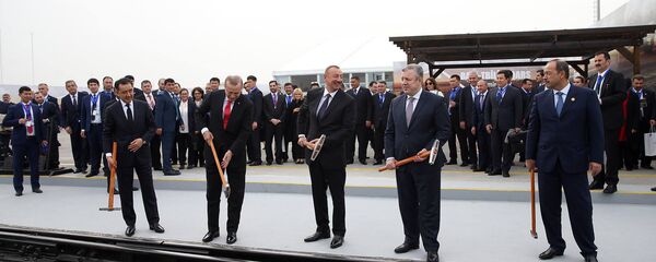 Открытие железной дороги Баку – Тбилиси – Карс - Sputnik Армения