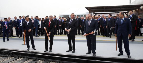 Открытие железной дороги Баку – Тбилиси – Карс - Sputnik Армения