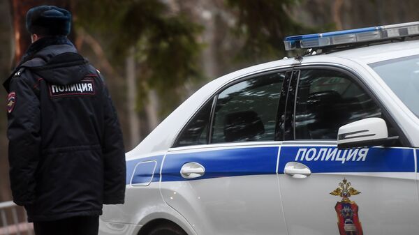 Сотрудник полиции возле служебного автомобиля. - Sputnik Армения