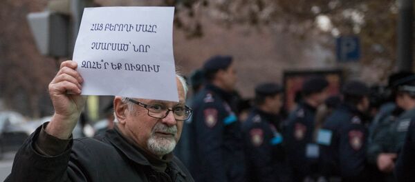 Акция протеста сторонников Сасна Црер - Sputnik Армения
