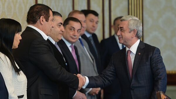 Встреча Прездиента Армении Сержа Саргсяна с представителями НС - Sputnik Արմենիա