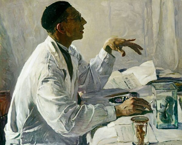 Репродукция картины М. Нестерова Портрет хирурга Сергея Сергеевича Юдина - Sputnik Армения