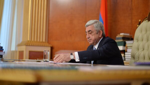 Президент Армении Серж Саргсян - Sputnik Արմենիա
