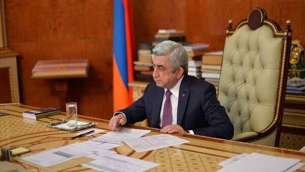 Премьер-министр Армении Серж Саргсян - Sputnik Армения