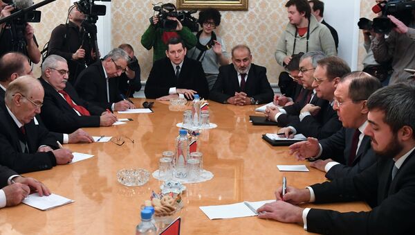 Встреча главы МИД РФ С. Лавров с представителями сирийской оппозиции. Архивное фото - Sputnik Армения